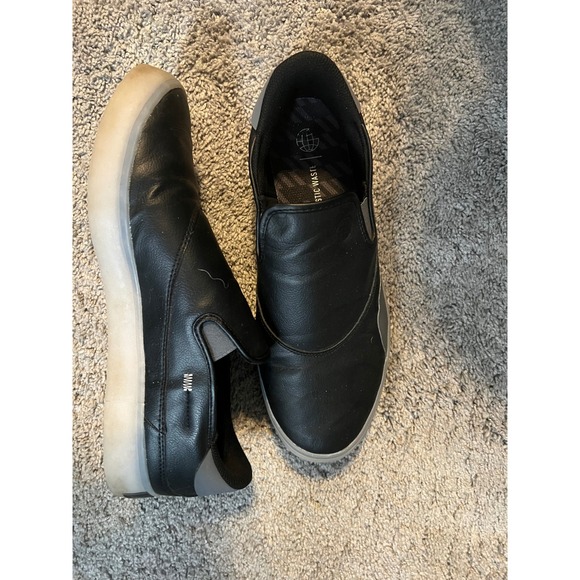 Adidas Golf Shoes Men's Slip On Black Leather End Plastic Waste Size 9.5 - Picture 3 of 7